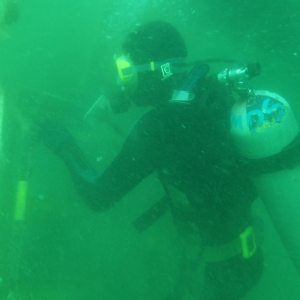 A underwater inspection